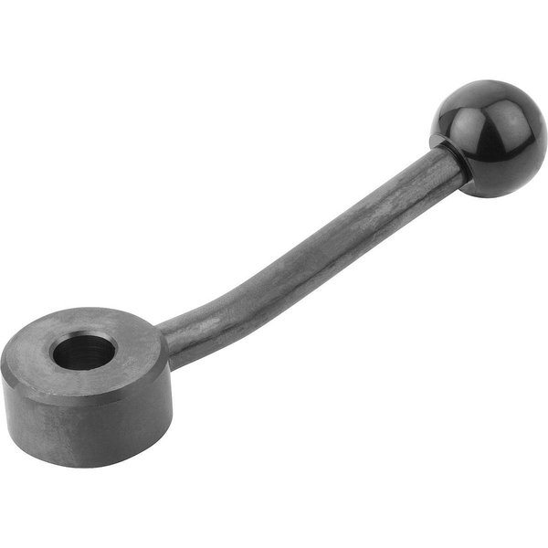 Kipp Tension Lever Flat Size:2, 12H7, A=100, Form:15° Steel, Comp:Thermoset K0177.112